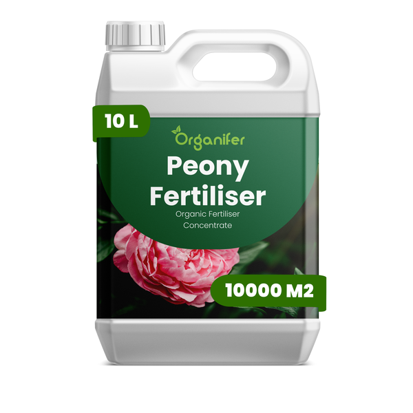 Organifer Pfingstrosendünger Konzentrat 10 Liter für circa 10000 Quadratmeter, organischer Pflanzendünger.
