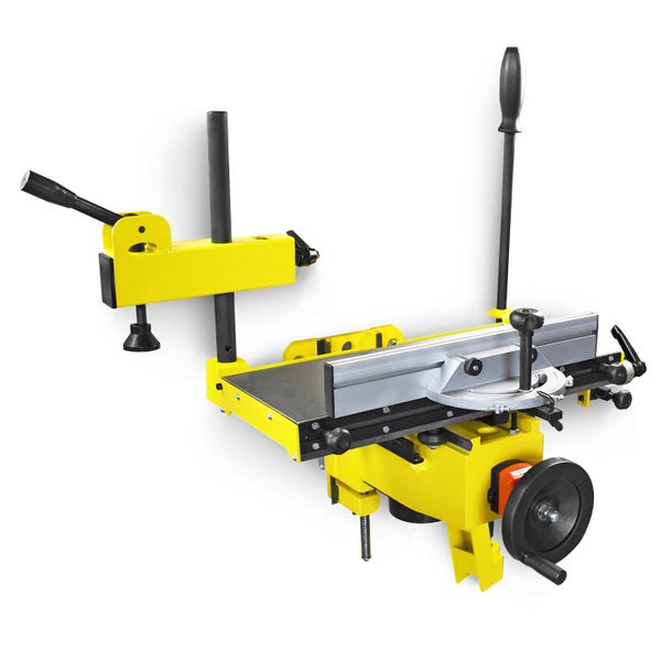 Gelbe Tischfräse für Holzbearbeitung