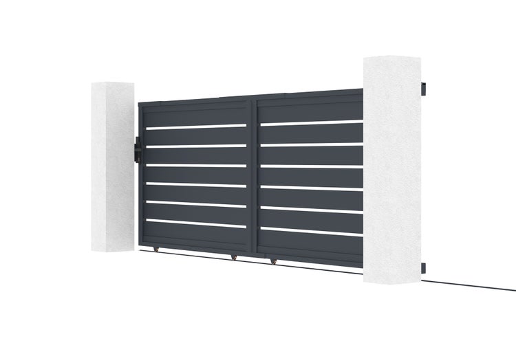 Schiebetor aus aluminium 4m VOGEL H.140cm grau