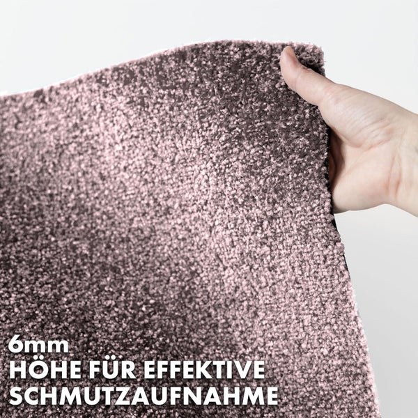 FLOORDIREKT Fußmatte Domenico - stilvolle & praktische Schmutzfangmatte - Lila - 50 x 80 cm