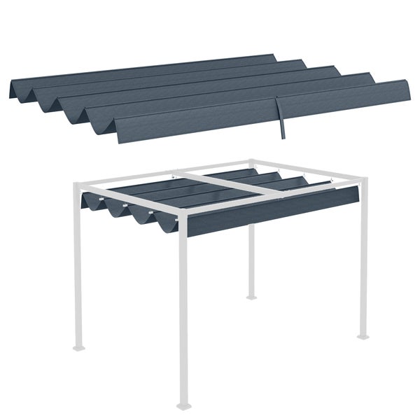 Outsunny Ersatzdach für Pergola mit UV-Schutz, für 3 x 2,15 m Pergola, Garten, Balkon, 3 x 2,5 m, Oxford, Dunkelgrau