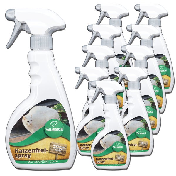 Silence Katzenfrei Spray – Effektives Fernhaltespray gegen Katzen – Gebrauchsfertig – Langzeitwirkung – Für Garten, Hauswände, Beete & Außenbereich – 500 ml