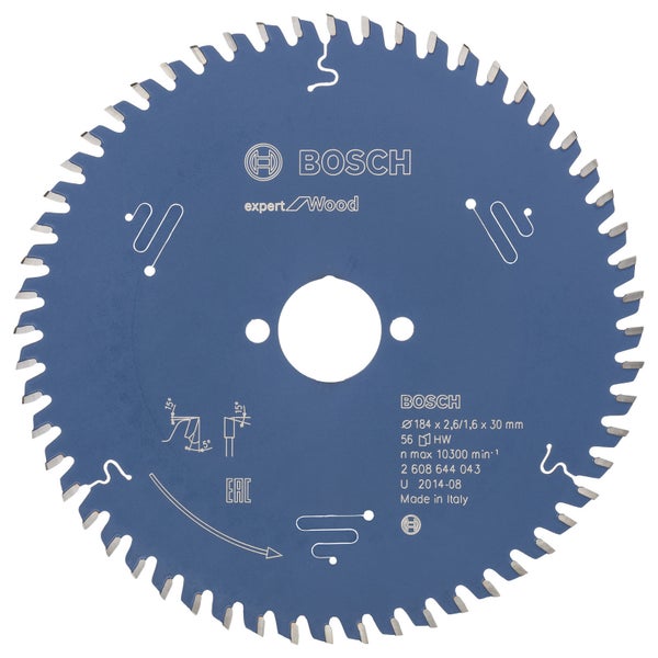 Bosch Kreissägeblatt Expert for Wood für Handkreissägen 184 x 30 x 2,6 mm 56 - 2608644043