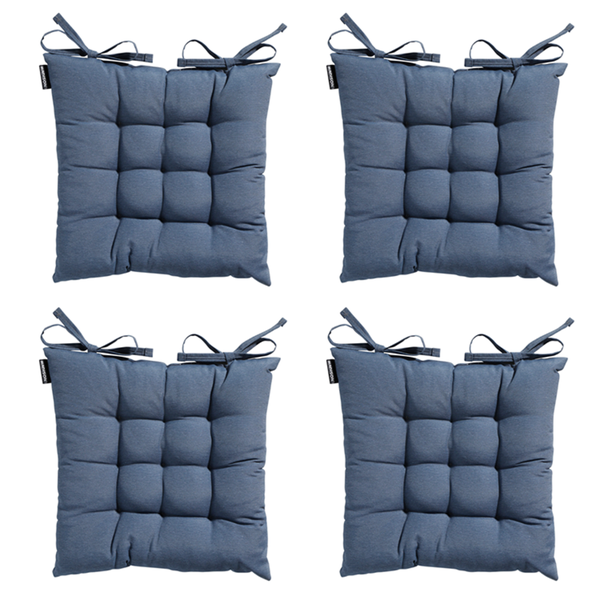 Sitzkissen Tuscany Panama Saphirblau - Ca. 46x46 cm - 4er-Set