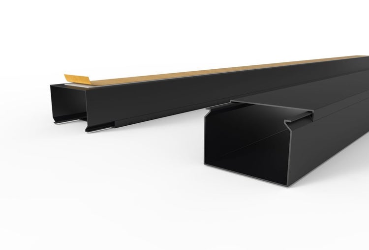 CILSON WDK6040SS Art.-Nr. 6700330.1.2 Kabelkanal Selbstklebend 60x40mm 2m, Schwarz - 2 Stück 1 m / 1000 mm, XXL Größe für umfangreiche Kabelmengen, Sicherer Halt