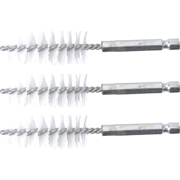 BGS Nylonbürste 19 mm Antrieb Außensechskant 6,3 mm (1/4) 3tlg. - 3078-19-N
