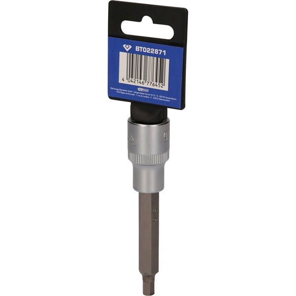 BRILLIANT TOOLS 1/2 Innensechskant Bit-Stecknuss 100 mm lang 6 mm - BT022871