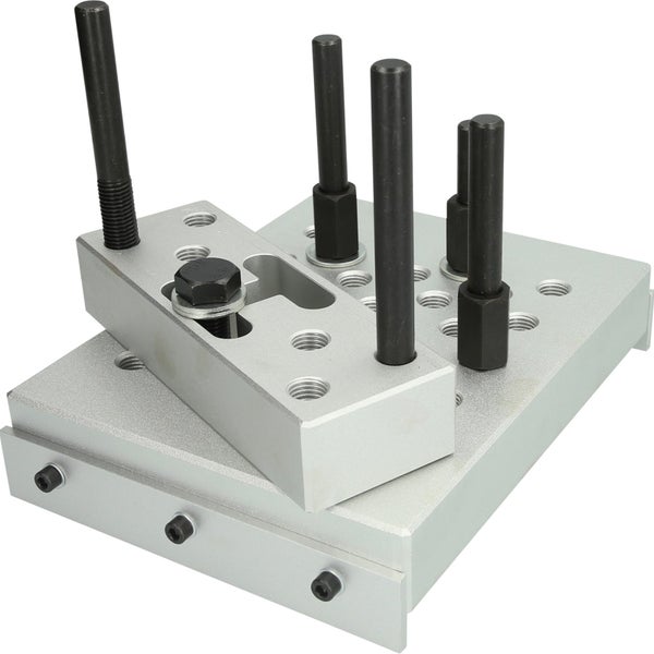 Aluminium Montageplatte Set mit Schrauben, Muttern und Bolzen