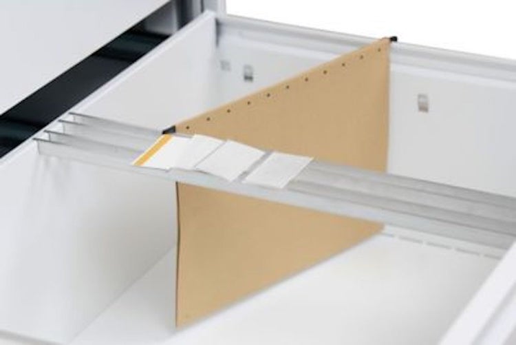 PROREGAL Hängeregistraturschrank 4 Schubladen Mare HxBxT 132 x 76 x 62 cm Weiß