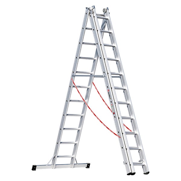 Mehrzweckleiter aus Aluminium im A-Stand