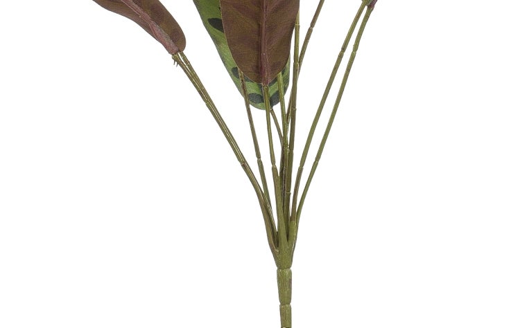 Künstlicher Lilienzweig mit gelben Blüten und Knospen