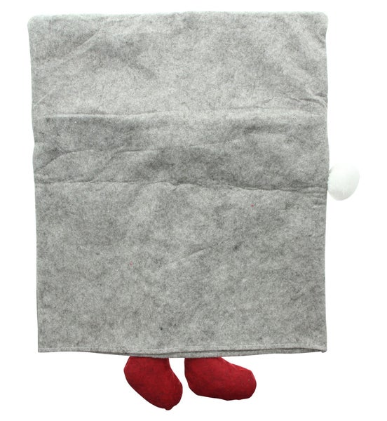 FRANK FLECHTWAREN | Stuhlhusse Weihnachtswichtel, 48 x 54 cm, POLYPROPYLEN, POLYESTER