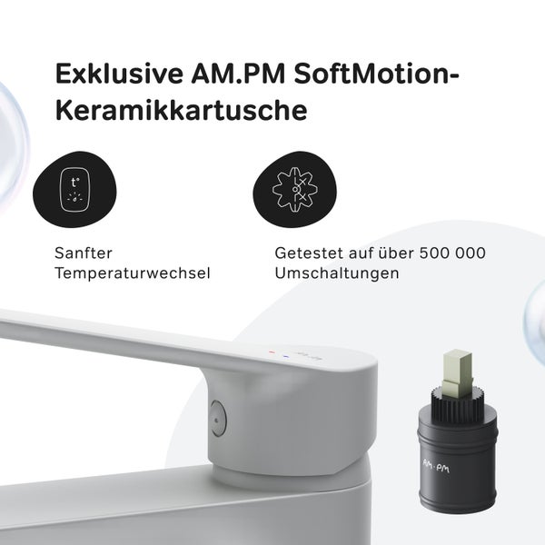 AM.PM Waschtischarmatur mit Einhebelmischer FTA82233 Hit Weiß matt