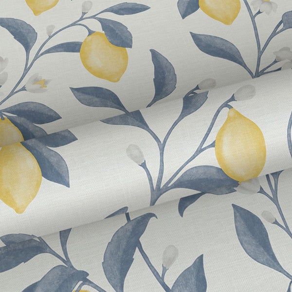 Textil mit Zitronenmuster für Dekorationen und Heimtextilien