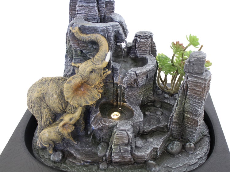 Zimmerbrunnen Tischbrunnen FoElefante Led 28,8 x 26 x 20,5 cm 11116