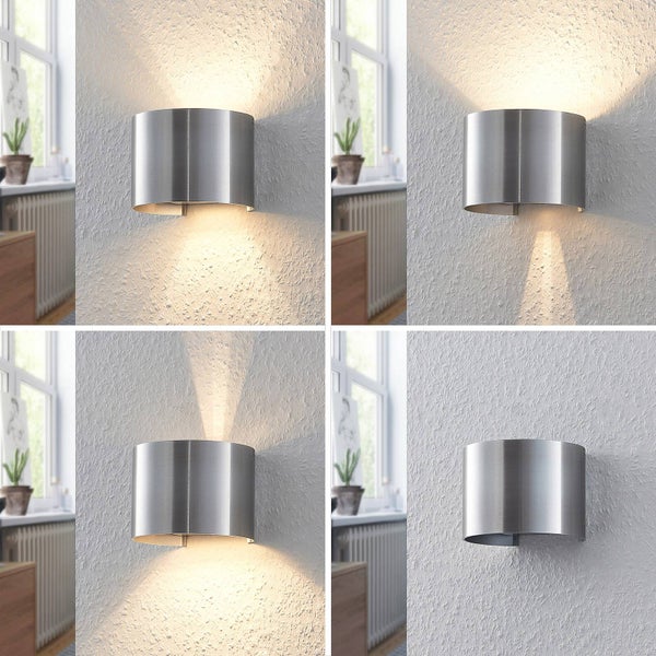 Arcchio Wandleuchte, Wandlampe Innen Zuzana (Modern) in Alu aus Aluminium (1 flammig G9) - Wandstrahler Wandbeleuchtung Schlafzimmer / Wohnzimmer Wohnzimmerleuchte