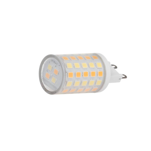 G9 LED Leuchtmittel in Zylinderform mit vielen kleinen LED-Chips und Stiftsockel.