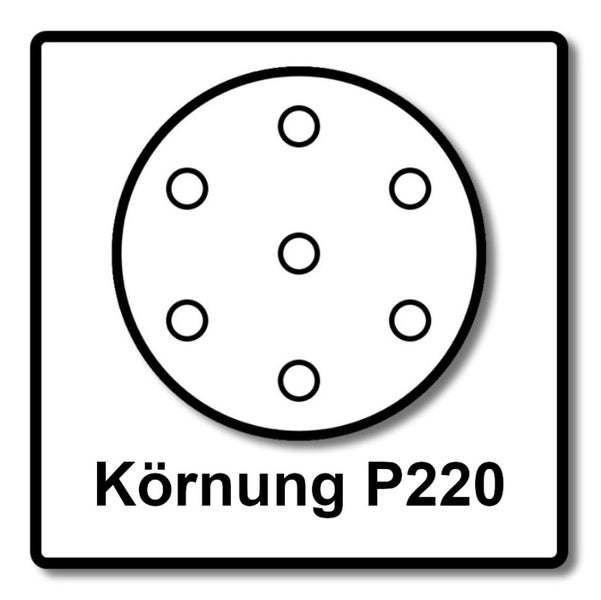 Festool STF D225/128 Schleifscheibe Granat P220 225 mm 50 Stk. ( 2x 205662 ) für Langhalsschleifer PLANEX