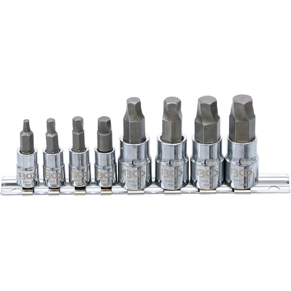 BGS Schraubenausdreher-Satz Antrieb Innenvierkant 6,3 mm (1/4) / 10 mm (3/8) für defekten Innensechskant 3 - 10 mm 8tlg. - 6847
