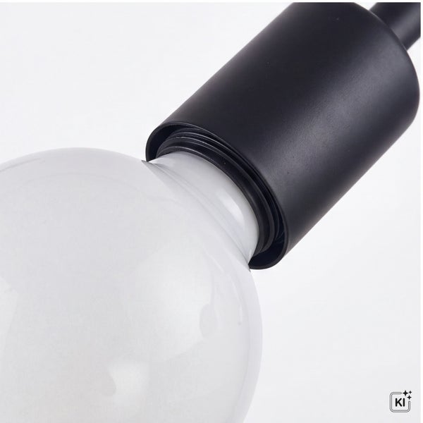 Detailansicht einer runden LED Lampe mit Lampenfassung