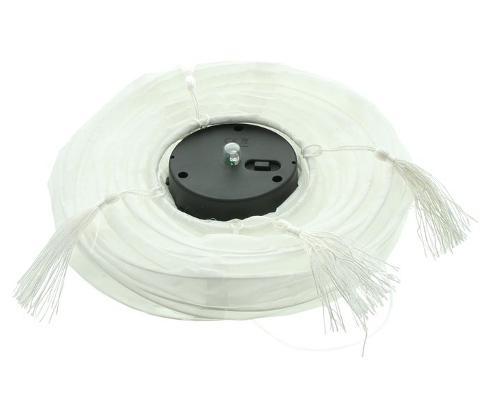 FRANK FLECHTWAREN | Solar-Lampion White, KUNSTSTOFF, METALL, D: 20 x 42 cm