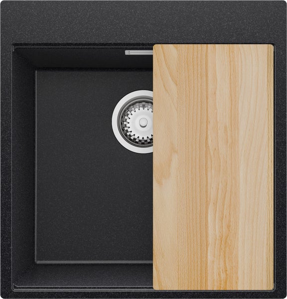 Spüle aus Granit mit Schneidebrett