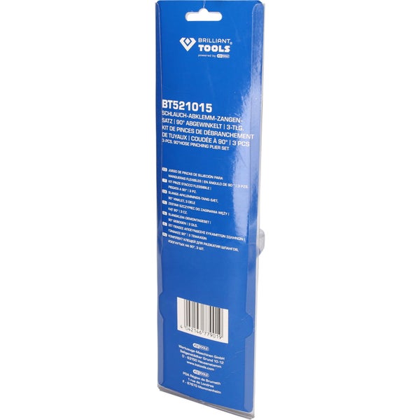 BRILLIANT TOOLS Schlauch-Abklemm-Zangen-Satz 90° abgewinkelt 3tlg.  - BT521015