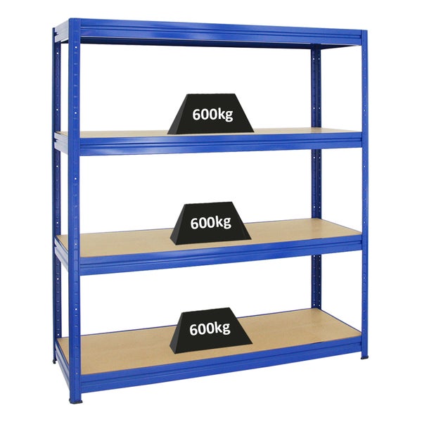 PROREGAL Schwerlastregal Dino HxBxT 180 x 160 x 60 cm Fachlast 600 kg Blau