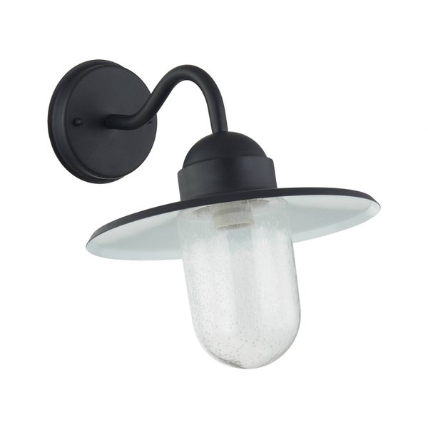 Lindby Wandleuchte außen Filip (spritzwassergeschützt (Retro, Vintage Antik) in Schwarz aus Metall (1 flammig E27) - Außenwandleuchten Wandlampe Led Außenlampe Outdoor für