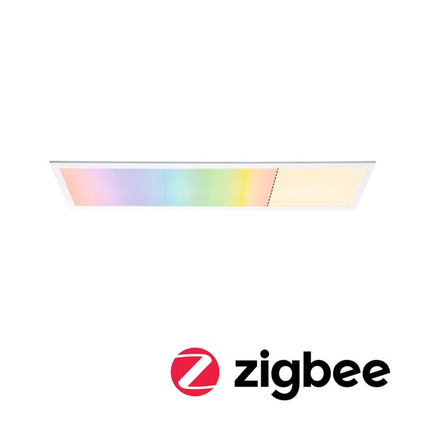 Zigbee Logo und LED Deckenleuchte mit Farbwechsel