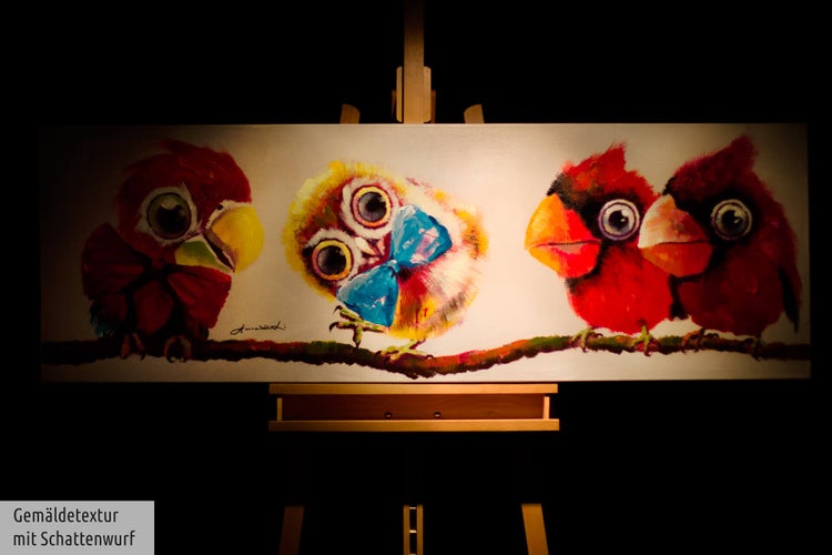 Handgemaltes Gemälde Acrylfarbe 150x50cm Bunt