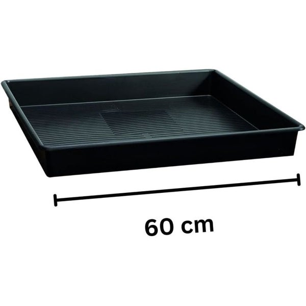 Hart-Plastik Pflanzenschale 60x60x12 cm – Wasserdicht, wetterbeständig & vielseitig für Haus, Garten & Auto