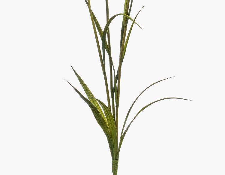 Künstliche Steppenkerze mit orangefarbenen Blüten und grünem Stiel.