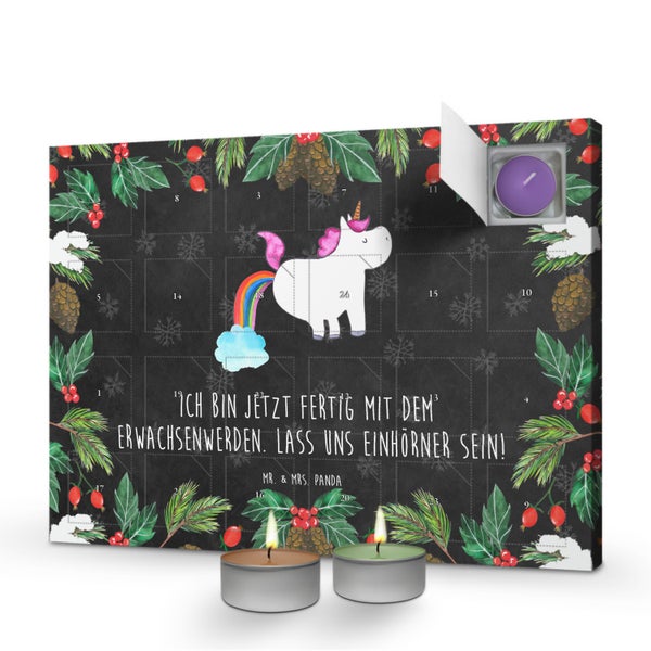 Mr. & Mrs. Panda Duftkerzen Adventskalender Einhorn Pupsen - Schwarz