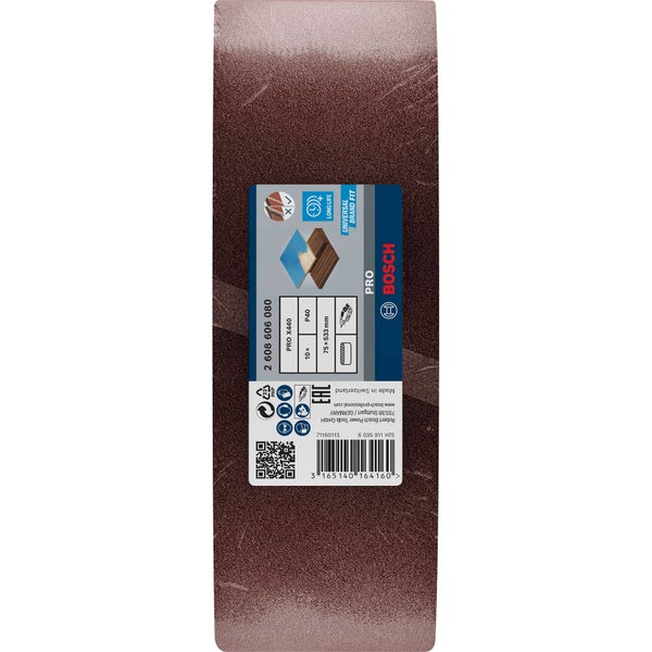 Bosch Schleifpapier-Set, Körnung P40, 75x533 Millimeter