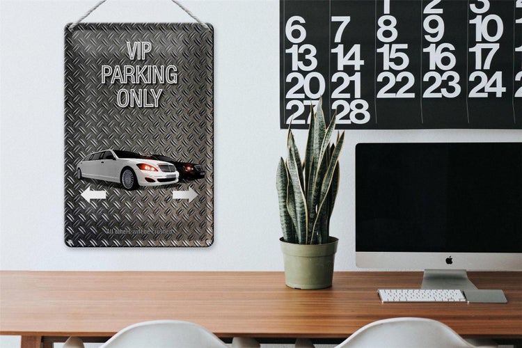 Blechschild Spruch 20x30cm Parken VIP parking only