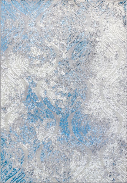 Vintage Orientalischer Teppich Elfenbein/Blau/Grau 200x275 cm INGRID