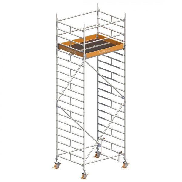 Rollgerüst mit Layher Logo