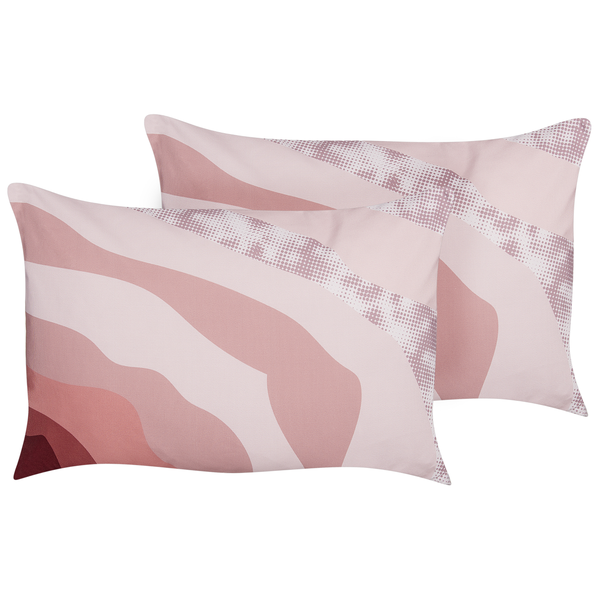 Gartenkissen 2er Set CAMPEI Abstraktes Muster 40 x 60 cm Rosa