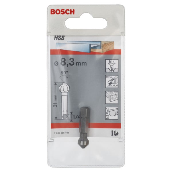 Bosch Kegelsenker 8,3 mm M4 31 mm 1/4 - 2608596405