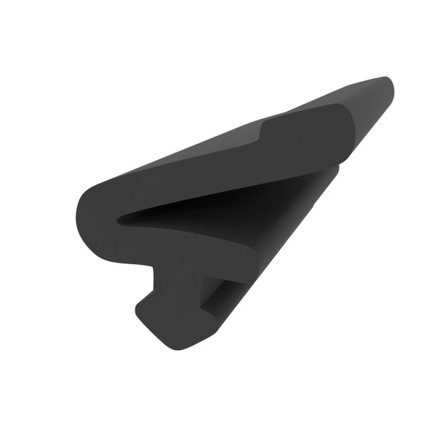 Schwarze Flügelfalzdichtung aus EPDM für Fenster und Türen, Dichtungsprofil.