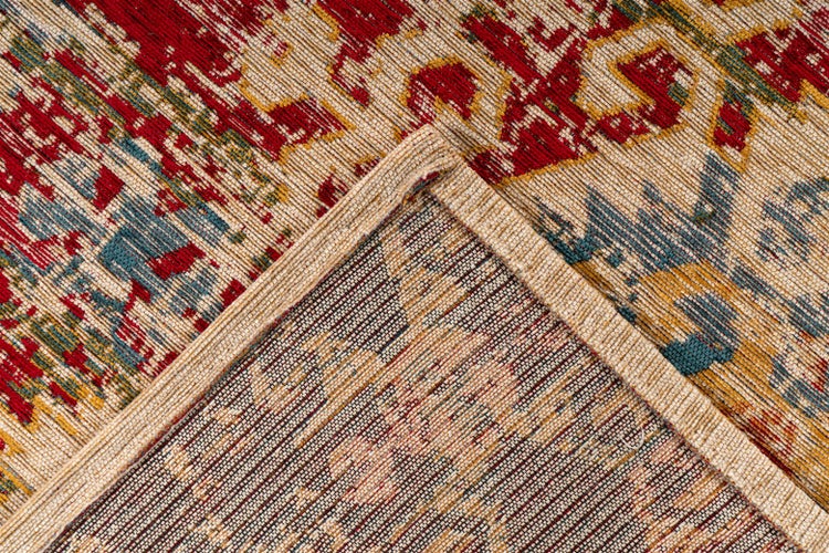Kurzflor Teppich Anahi Multi / Rot Vintage 80 x 150 cm