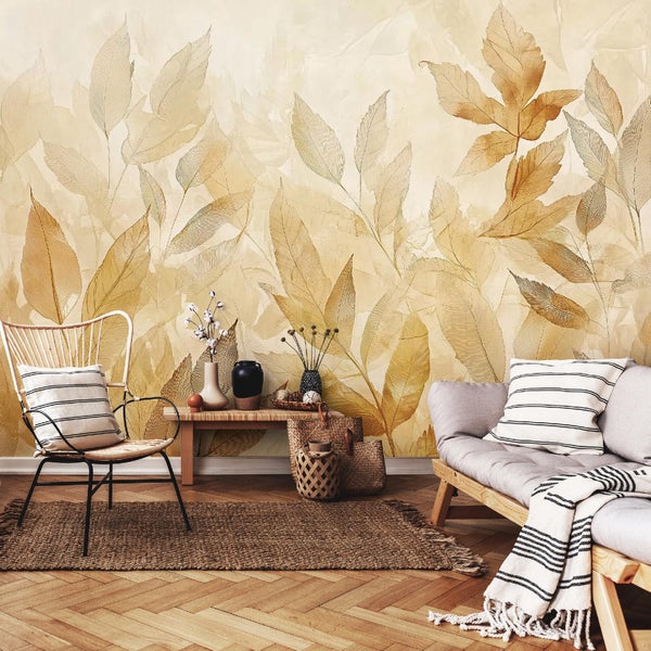 Fototapete Blätter Natur Wohnzimmer Vlies Tapete 400x280 cm