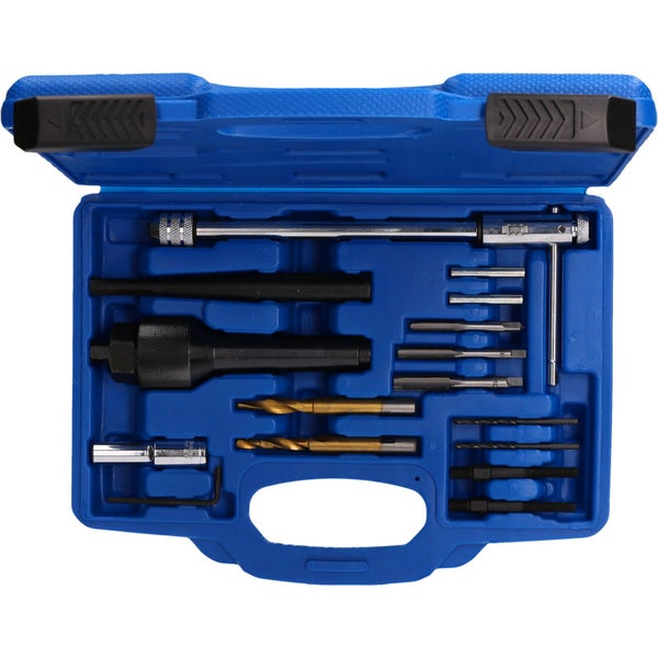 BRILLIANT TOOLS Glühkerzen-Ausbau- und Gewinde-Reparatur-Satz 16tlg. - BT561030