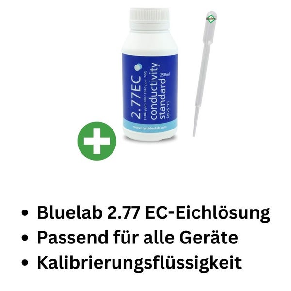 Bluelab EC-Kalibrierlösung 2,77 – 250 ml für präzise, einfache und universelle EC-Messgerätekalibrierung