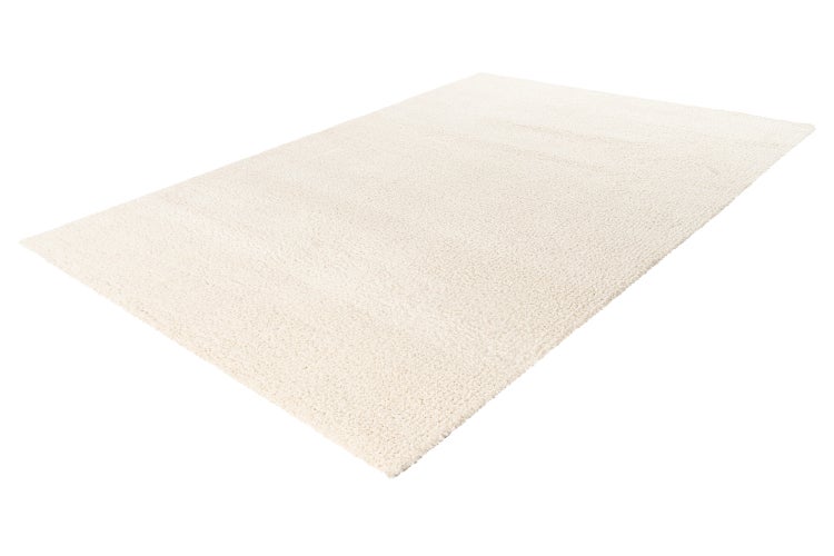 Ein rechteckiger Hochflor Teppich mit weicher Struktur für den Innenbereich