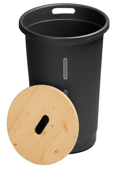 Ondis24 Pelletschaufel und Pellethocker mit Holzdeckel