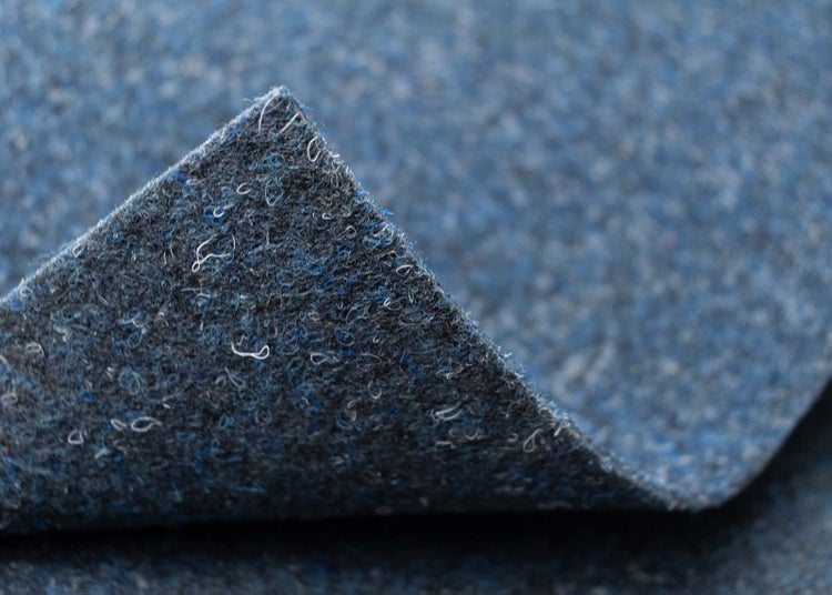 Nadelvlies Meterware in Blau Robuster Nadelfilz Teppichboden Filz Auslegware 400 cm Breite (Meterware)