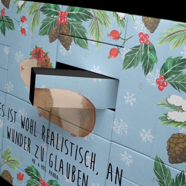 Mr. & Mrs. Panda Befüllbarer Adventskalender Meerschweinchen Weisheit - Blau Pastell