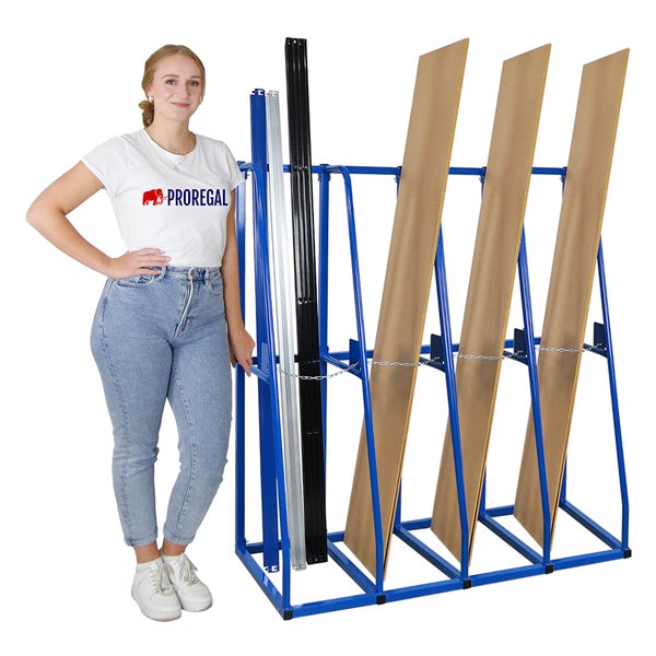 PROREGAL Vertikalregal RHINO Komplettregal HxBxT 150x135x60cm Blau